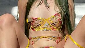 Who wouldn't watch this cute Russian teen masturbate wet in sexy underwear?