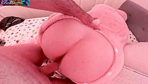 stepsiblings fool around with taboo doggystyle cumshot before halloween treats