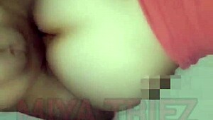 miyatriez films his cheating whore housewife's big tits bouncing for cuckold