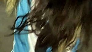 Cheating argentinian neighbor fucked raw on terrace behind hubby