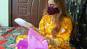 stepbro cums on my huge natural tits after i shake ass in bed?