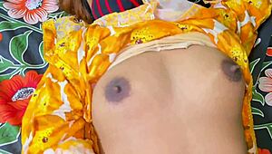 stepbro cums on my huge natural tits after i shake ass in bed?