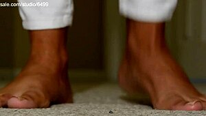 giant sexy femdom crushes tiny 18+ toys under her huge feet in bdsm play