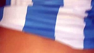 Cheating argentinian neighbor fucked raw on terrace behind hubby