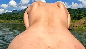 big ass latina milf gets pussy fucked hard on jet ski in public outdoor water sex