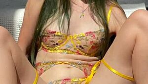 Who wouldn't watch this cute Russian teen masturbate wet in sexy underwear?