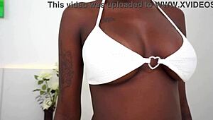 Jenny Pretinha's Perfect Breasts Pounded by 4 Huge Cocks Dap