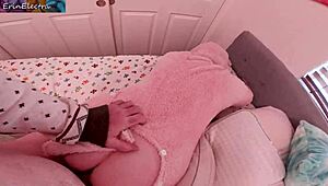 stepsiblings fool around with taboo doggystyle cumshot before halloween treats