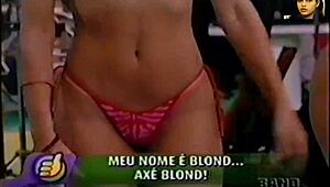Team Axe Blonde Rips Clothes in Super Positive Brazilian Strip