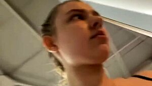 Gym quickie spirals into teen's wild hardcore orgasm fuck with huge tits bouncing