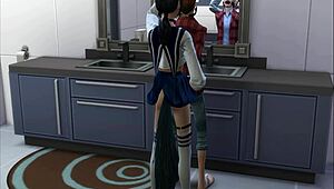 fuck yes licking pussy deep in the toilet for wild cunnilingus action!