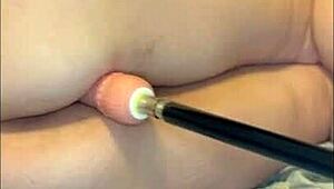 pale pawg grinds fuck machine from every sexy angle