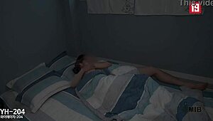 Sneaky Japanese Girl Next Door Fucks Monster Cock Beside Sleeping Boyfriend