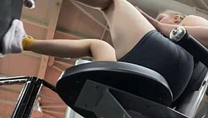 Gym quickie spirals into teen's wild hardcore orgasm fuck with huge tits bouncing