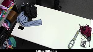 blonde liftermilf suspect gets her big tits and ass fucked hard by the cop in the garage