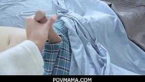 POVMama Nin Elle Films Stepsons Cock Then Sucks It Deep