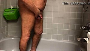 shower vibrator teases my ass warm