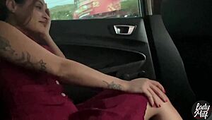 she skips panties orgasms square then wet street sex