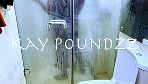 couple fucks deep in shower with big black cock