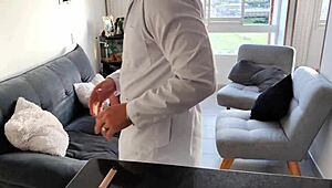 antonella hangs with her halloween masked roommate michael in the dorm