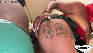 Str8rich rams redhead ebony teen ass at Halloween party! 🎃🍑