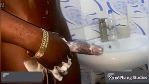 hot teen 18+ fingers pussy hard in shower steam 🚿💦