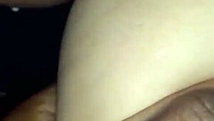 Wife sucks stranger bareback deep while happy cuckold cheers her on wildly.