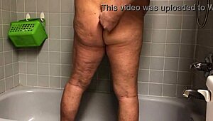 shower vibrator teases my ass warm