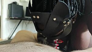 big ebony wife sucks bbc teases then orgasms with toy