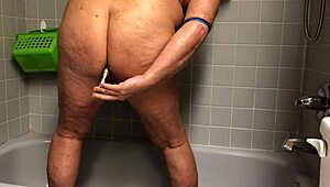shower vibrator teases my ass warm