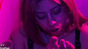Smoking but craving your feet worship nonstop.