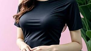 Cute kawaii Japanese lingerie models tease in panties and barefoot poses