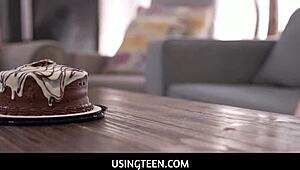 Naughty Teen Stepsisters Freeuse Threesome with Stepdad on Birthday!