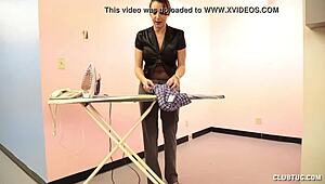 Hot housewife gives the best home handjob ever