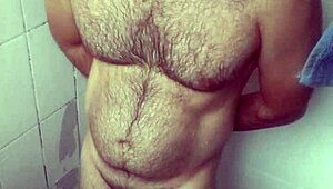 i hide in the shower jerking off and cum all over my leg