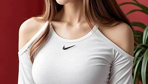 Cute kawaii Japanese lingerie models tease in panties and barefoot poses