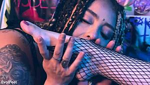 Goddess feet pantyhose heels crave your wet tongue licks kisses gagging deepthroat domination