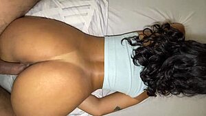 pretty young brazilian wife squirts for real on her husband's throbbing cock