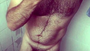 i hide in the shower jerking off and cum all over my leg