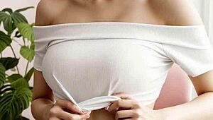 Cute kawaii Japanese lingerie models tease in panties and barefoot poses