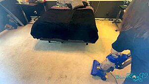 hey you see this brunette milf vacuuming up my messy bedroom floor