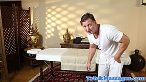 horny blonde massage babe spied on gets hardcore fucked by hidden cam masseuse