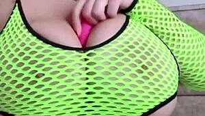 imagine this milf slut's big natural saggy tits begging to smother your cock