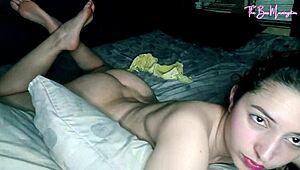 housewife soaks panties rubbing juicy shaved pussy before rough anal toy play