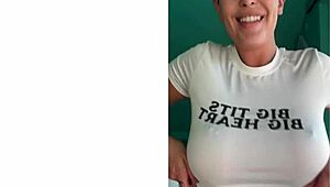 Hope my bouncing big tits and massive strap-on don't make you cum quick!