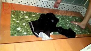 imagine her wet panties clinging under that shower, tits soaking through