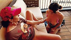 redneck stepmom rips clothes for big clit lesbian lick in funny taboo tale