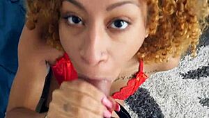 Black Teen 18+ In Lingerie Sucks Monster Black Cock Deep In High Def POV!