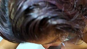 Stepson bursts into bathroom shower to pound curvy latina mommy's wet pussy hard