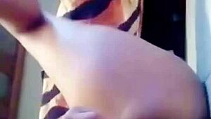 My exotic Latina girlfriend gets so hot she masturbates wildly with a cucumber alone